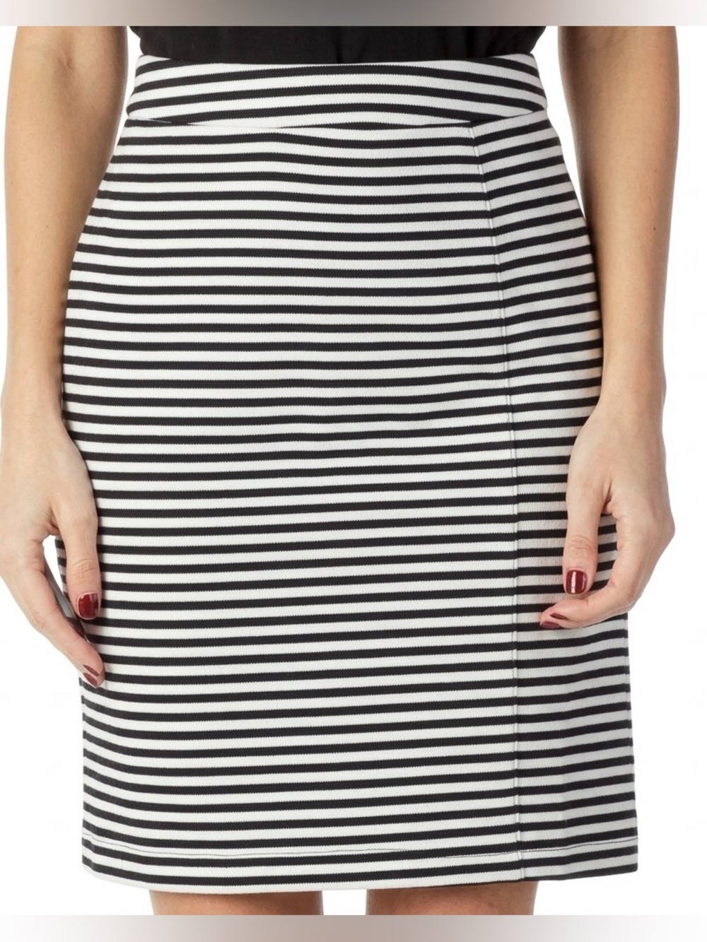 41 Hawthorn Walt Striped Pencil Skirt Black and White Size S